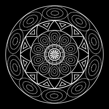 Mandalas for coloring book. Decorative black and white round outline ornament. Unusual flower shape. Oriental and anti-stress therapy patterns. yoga logos design element.