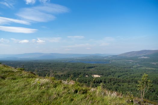 View from the Cairngorms towards Loch Morlich