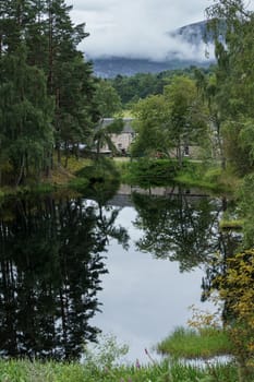 Pool outside Inshriach Farm near Insh Scotland