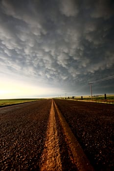 Prairie Storm Clouds in Saskatchewan Canada Mammatus