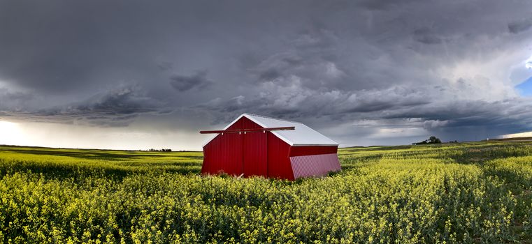 Prairie Storm Clouds in Saskatchewan Canada rural setting