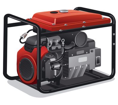 illustration of industrial and home immovable power generator