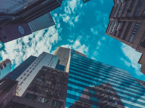 Skyscraper Buildings and Sky View in Big City