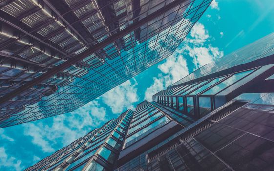 Skyscraper Buildings and Sky View in Big City