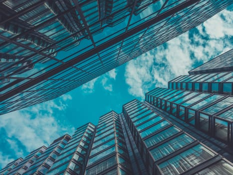 Skyscraper Buildings and Sky View in Big City