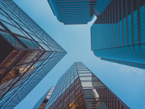 Skyscraper Buildings and Sky View in Big City