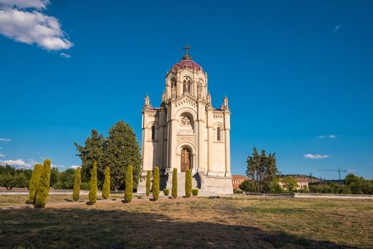 Landscape of the Pantheon of the Countess of the Vega del Pozo in the city of Guadalajara, Spain.