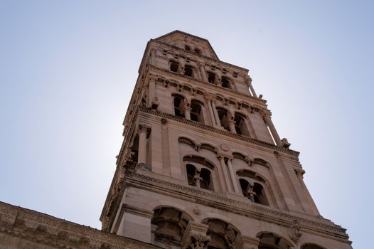 Split tower in ancient town for tourist in summer.