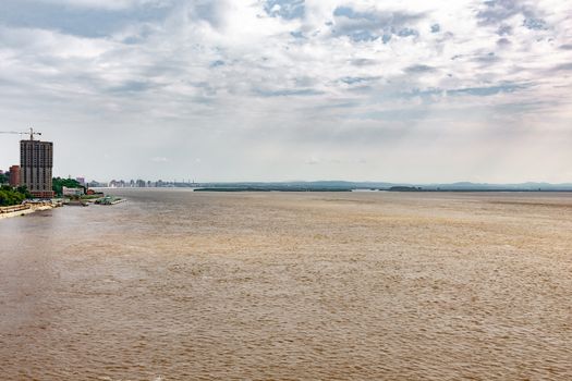 The level of the Amur river near Khabarovsk rose to 5 meters. Flooded the lower tier of the promenade.