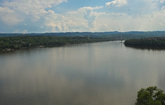 Panoramic view on river Danube in Novi Sad, Serbia