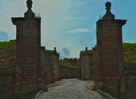 Gate on Petrovaradin fortress in Novi Sad, Serbia