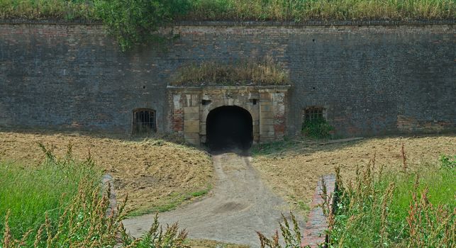 Gate on Petrovaradin fortress in Novi Sad, Serbia