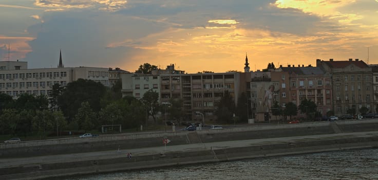 View on river Danube and City of Novi Sad, Serbia