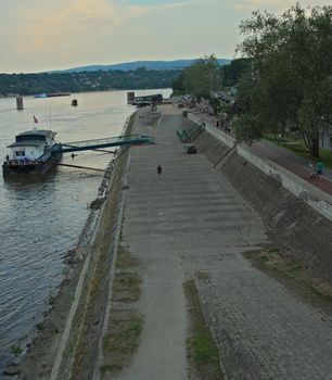 PieBoard walk and wharf in Novi Sad, Serbia