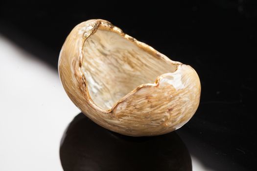 Piece of stone on a studio background