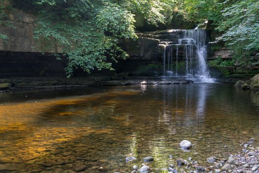 View of Cauldron Force at West Burton in The Yorkshire Dales National Park