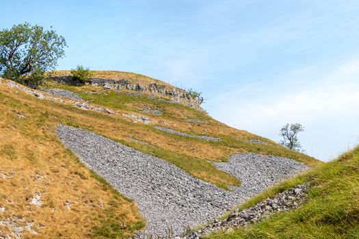 View of the countryside around the village of Conistone in the Yorkshire Dales National Park