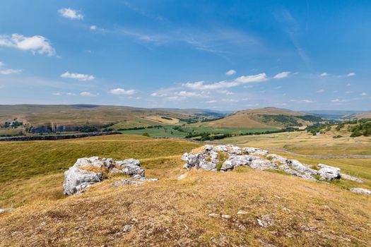 View of Conistone Pie mountain in the Yorkshire Dales National Park