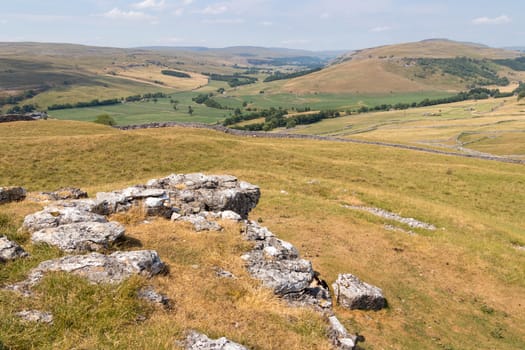 View from Conistone Pie mountain in the Yorkshire Dales National Park