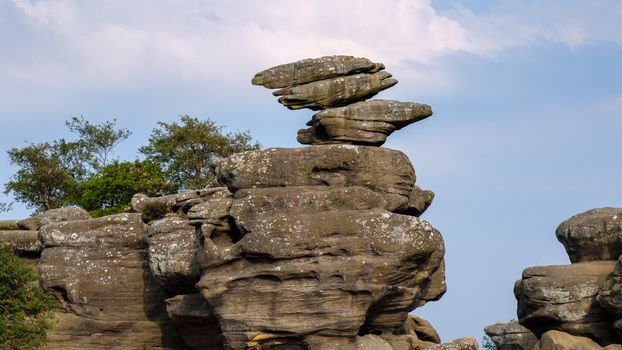 Scenic view of Brimham Rocks in Yorkshire Dales National Park