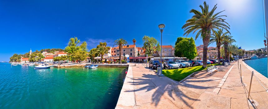 Adriatic town of Cavtat waterfront panoramic view, southern Dalmatia region of Croatia