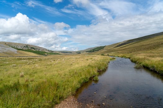 View along the River Twiss near Ingleton in Yorkshire