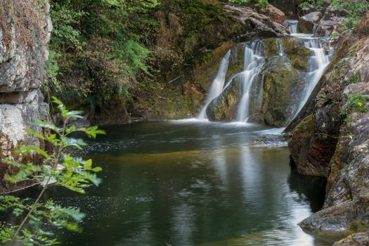 View of Beezley Falls on the River Doe near Ingleton in the Yorkshire Dales