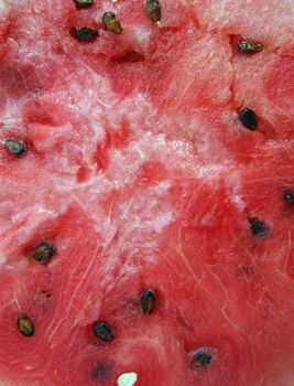 Pulp ripe and juicy watermelon with seed