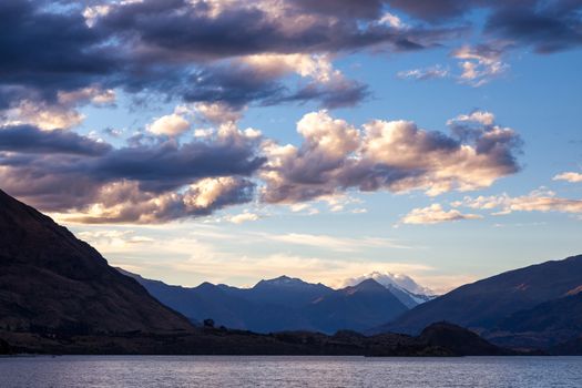 Evening sky at Lake Wanaka