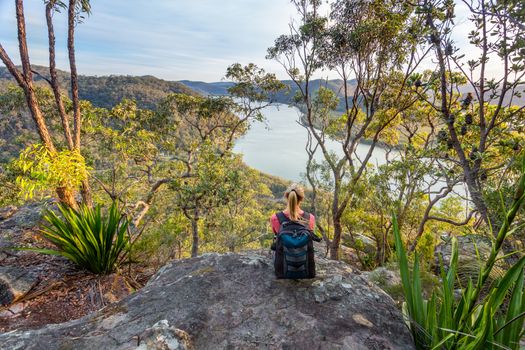 Views over Nepean Hawkesbury river from the Australian bushland