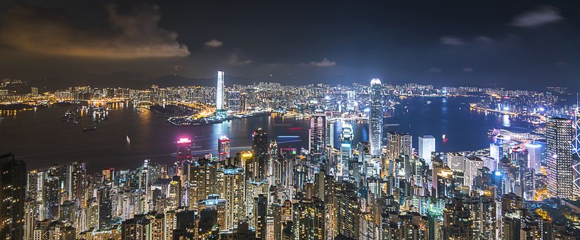 Hong Kong Skyline, view from the peak