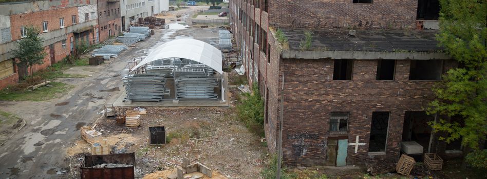 ruins of a very heavily polluted industrial factory, industrial series