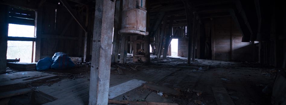 ruins of a very heavily polluted industrial factory, industrial series