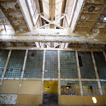 ruins of a very heavily polluted industrial factory, industrial series