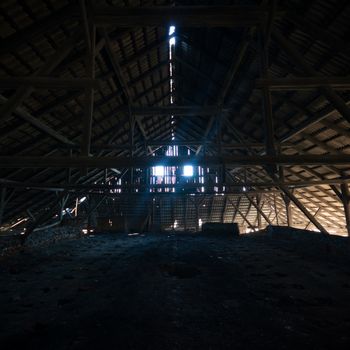 ruins of a very heavily polluted industrial factory, industrial series