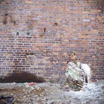 ruins of a very heavily polluted industrial factory, industrial series