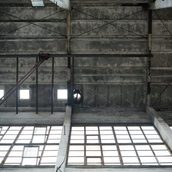 ruins of a very heavily polluted industrial factory, industrial series