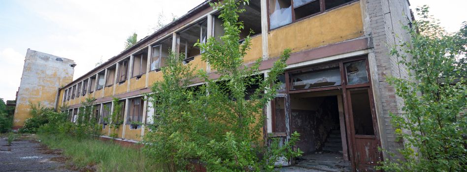 ruins of a very heavily polluted industrial factory, industrial series