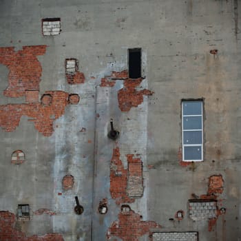ruins of a very heavily polluted industrial factory, industrial series