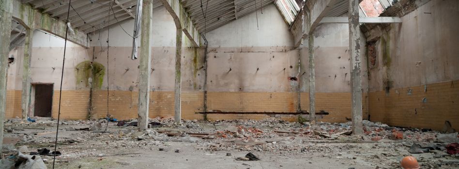 ruins of a very heavily polluted industrial factory, industrial series