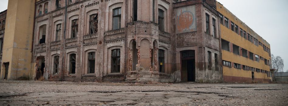 ruins of a very heavily polluted industrial factory, industrial series