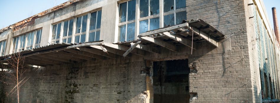 ruins of a very heavily polluted industrial factory, industrial series