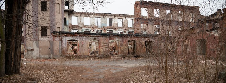 ruins of a very heavily polluted industrial factory, industrial series