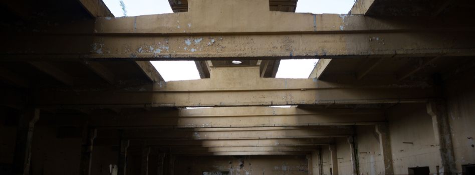 ruins of a very heavily polluted industrial factory, industrial series