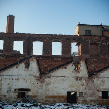ruins of a very heavily polluted industrial factory, industrial series