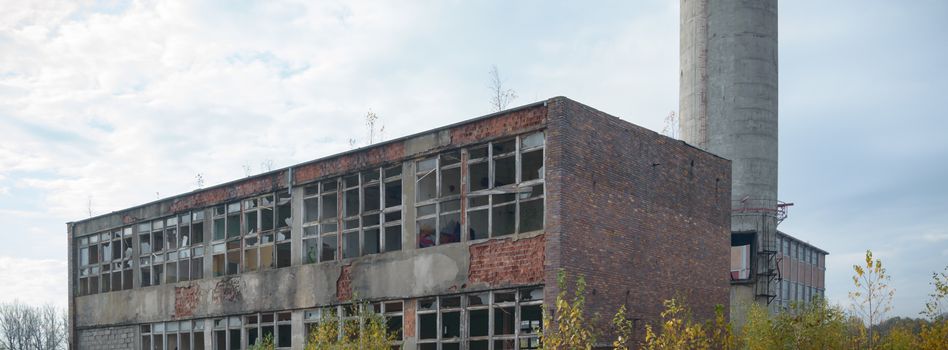 ruins of a very heavily polluted industrial factory, industrial series