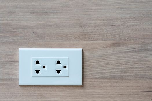 Plug type a and type B  in the house. Used in Thailand.