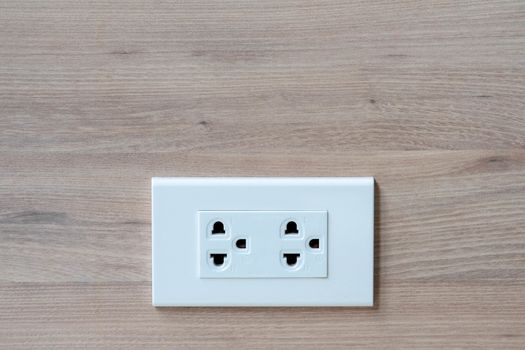 Plug type a and type B  in the house. Used in Thailand.