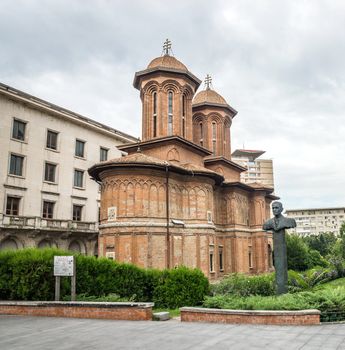 BUCHAREST, ROMANIA - 07.21.2018. Kretzulescu Church in the old town area in Bucuresti, Romania.