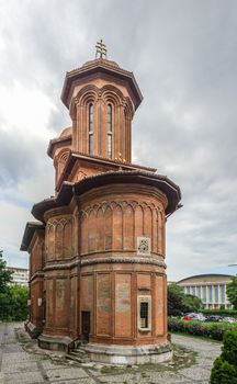 BUCHAREST, ROMANIA - 07.21.2018. Kretzulescu Church in the old town area in Bucuresti, Romania.